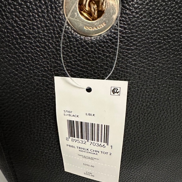 Brand new black COACH authentic turn lock handbag. - Picture 3 of 6